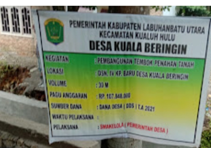 Proyek Kepala Desa Kuala Beringin Beberapa Titik